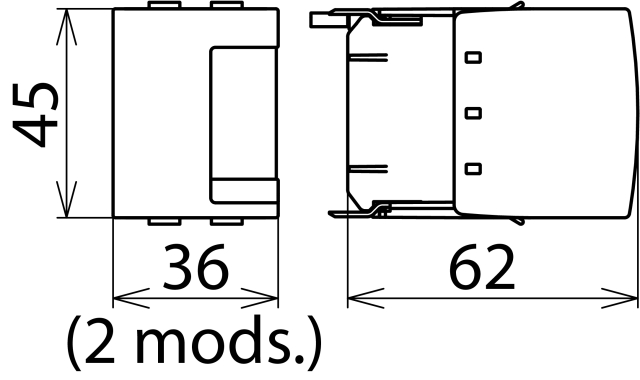 Dimension drawing DV MOD NPE ...